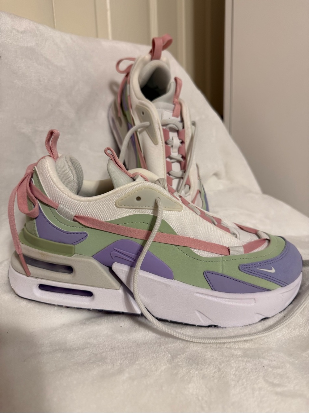 Nike Women’s Pastel Low-Top Sneakers in Pink, Lavender & Sage - Picture 1 of 3